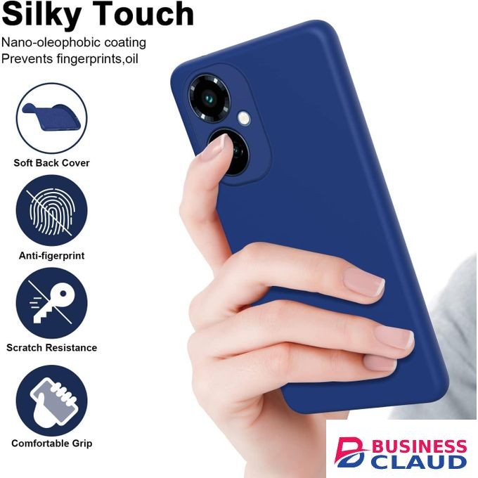 Soft Silicone Back Cover for Infinix Hot 50i - Blue, anti-fingerprint, anti-scratch, durable silicone case