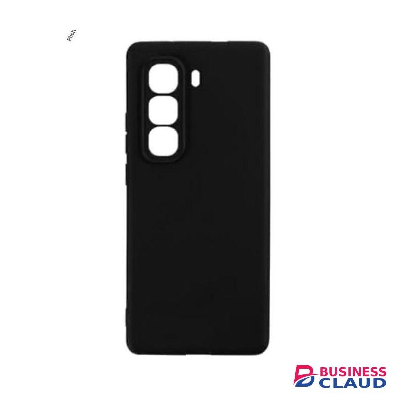 Infinix Hot 50 Pro+ Plus Black Original Soft Silicone Cover Case, Flexible Shockproof Slim Back Protective Cover