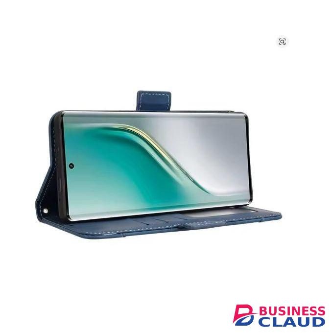 Richboss Premium Flip Wallet Leather Case for Infinix HOT 50 Stylish Book Cover with Card Slots and Full Protective Design - Elegant Blue Leather