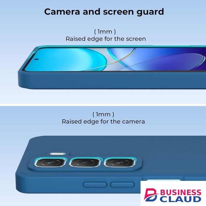 Soft Silicone Slim Fit Cover Anti-Scratch Shockproof Case for Infinix Hot 50 Pro Plus - Blue