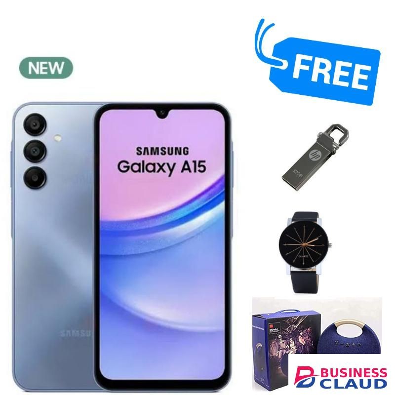 Samsung Galaxy A15,amoled Display Size 6.5"4gb Ram/128gb Rom,5000mah,disk,watch & Speaker