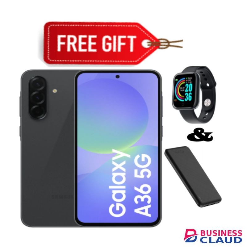 Samsung Galaxy A36 5G, 6.6", 256GB + 8GB RAM (Dual SIM), 50mAh, 5000mAh - Black+Freebies