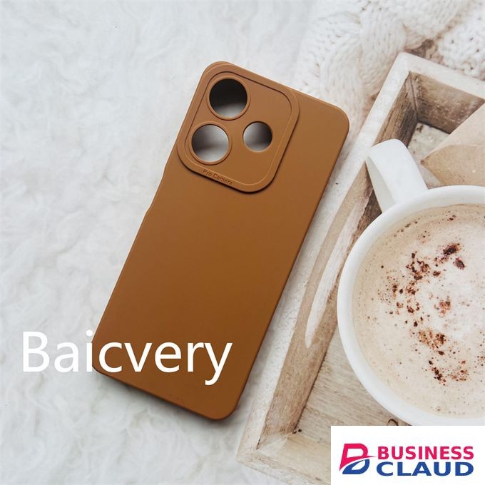 Infinix Hot 30i Silicone Fashion Classy Cover Case - Brown.