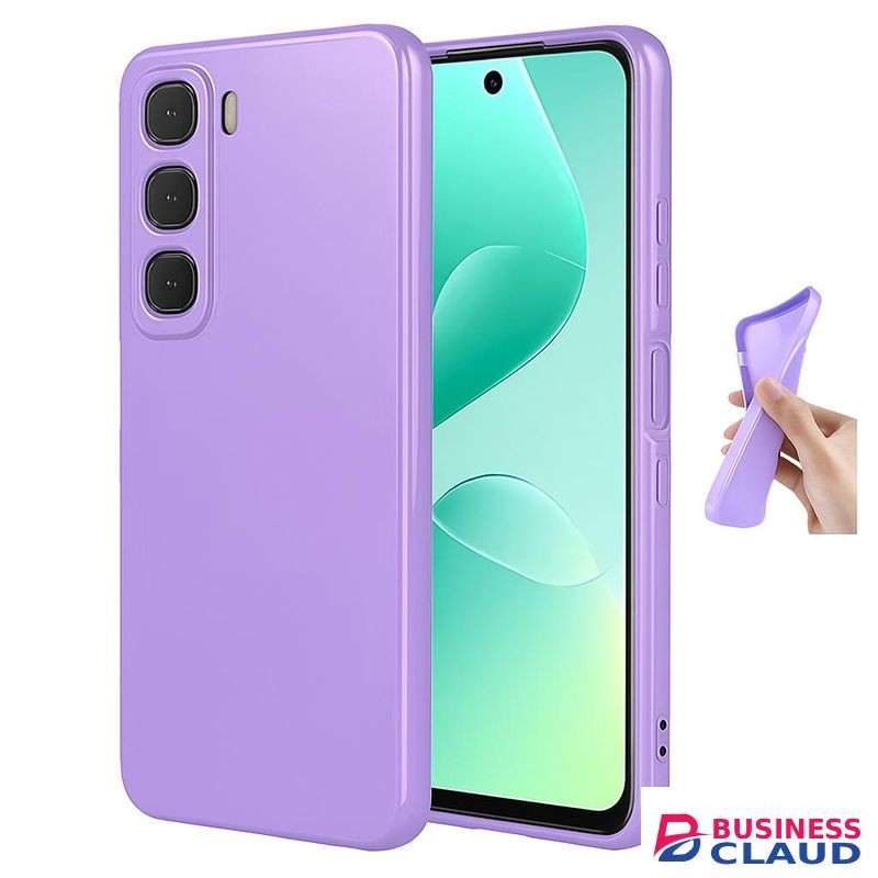 Soft Silicone Slim Fit Cover Anti-Scratch Shockproof Case for Infinix Hot 60i - Purple