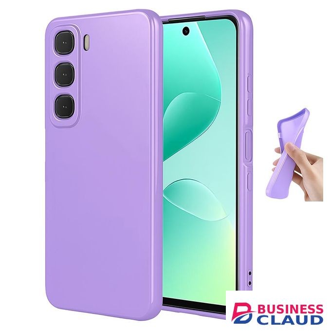 Soft Silicone Slim Fit Cover Anti-Scratch Shockproof Case for Infinix Hot 60 Pro+ - Purple