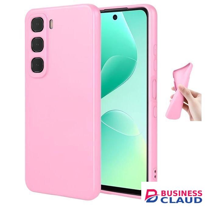 Soft Silicone Back Cover for Infinix Hot 60 Pro+ - Light Blue, anti-fingerprint, anti-scratch, durable silicone case