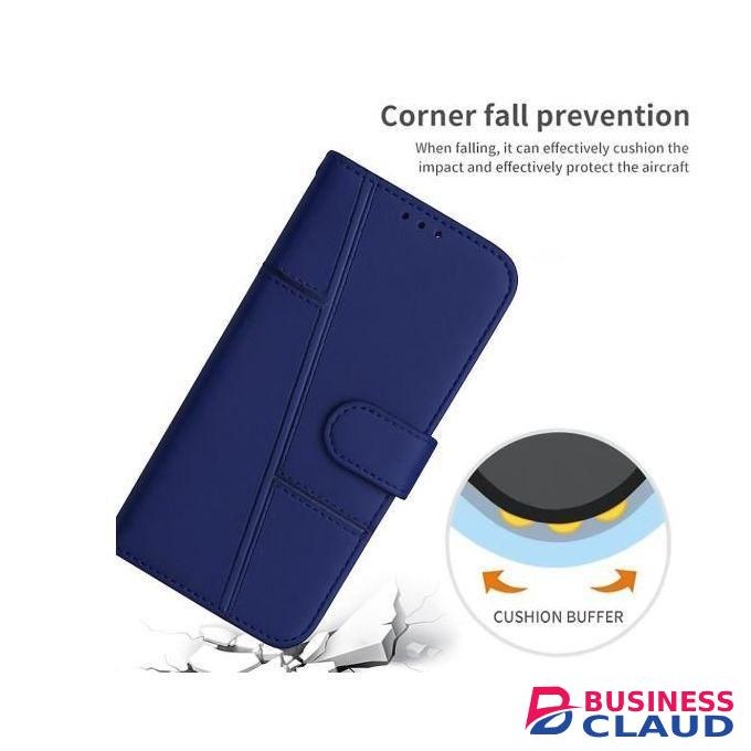Richboss Premium Flip Wallet Leather Case for Infinix HOT 50i Stylish Book Cover with Card Slots and Full Protective Design - Elegant Blue Leather