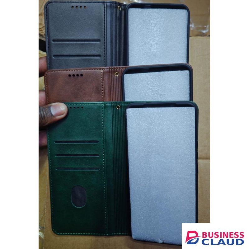 Brown Premium Vintage Leather Flip Wallet Case for Infinix Hot 60i – Elegant PU Leather, Card Holder, Zipper Coin Pocket & Secure Magnetic Closure