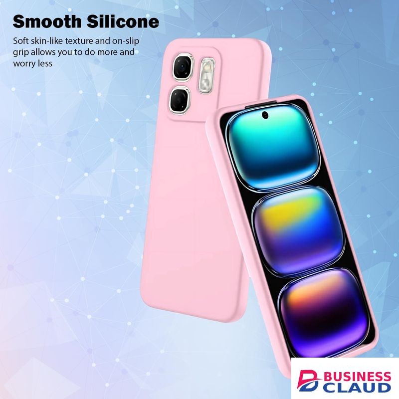 Soft Silicone Back Cover for Infinix Hot 50i - Light Blue, anti-fingerprint, anti-scratch, durable silicone case
