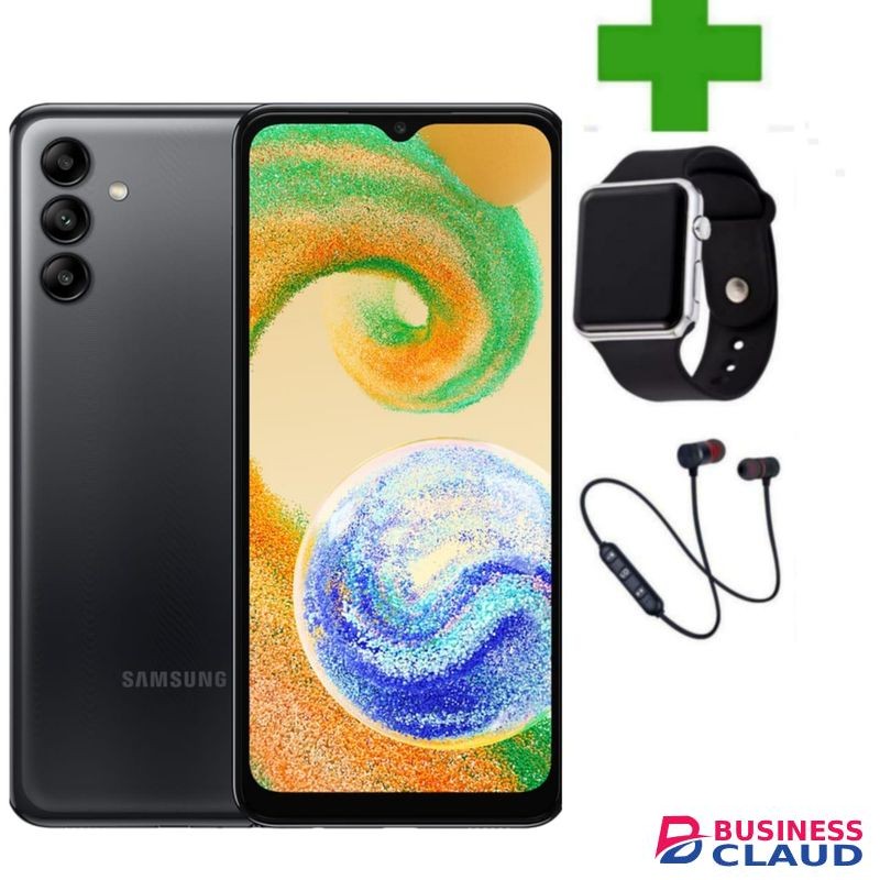 Samsung A04s, 6.5", 128GB + 4GB RAM (Dual SIM), 50MP, 5000mAh Plus Sports Earphones,watch