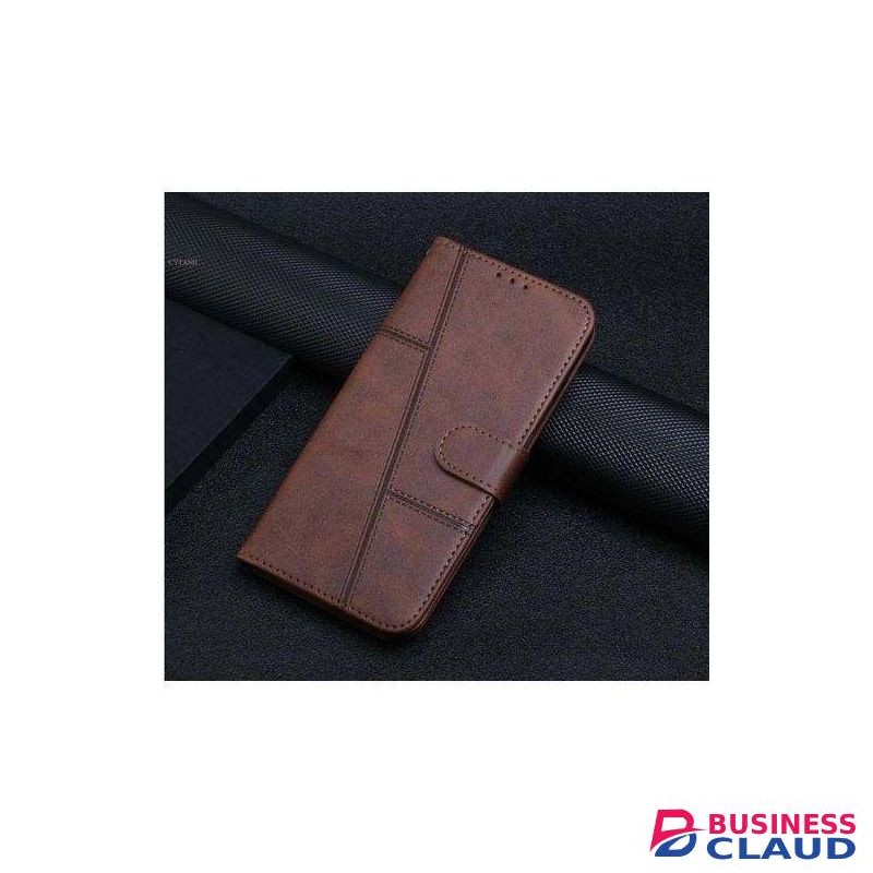 Richboss Premium Flip Wallet Leather Case for Infinix HOT 30i Stylish Book Cover with Card Slots and Full Protective Design - Royal Brown Leather