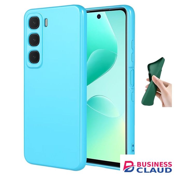 Soft Silicone Slim Fit Cover Anti-Scratch Shockproof Case for Infinix Hot 60i - Light Blue