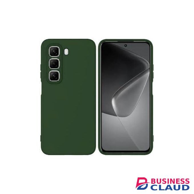 Silicon INFINIX HOT 50 4G Liquid Silicone Back Cover Case With TPU & Matte Finish -GREEN