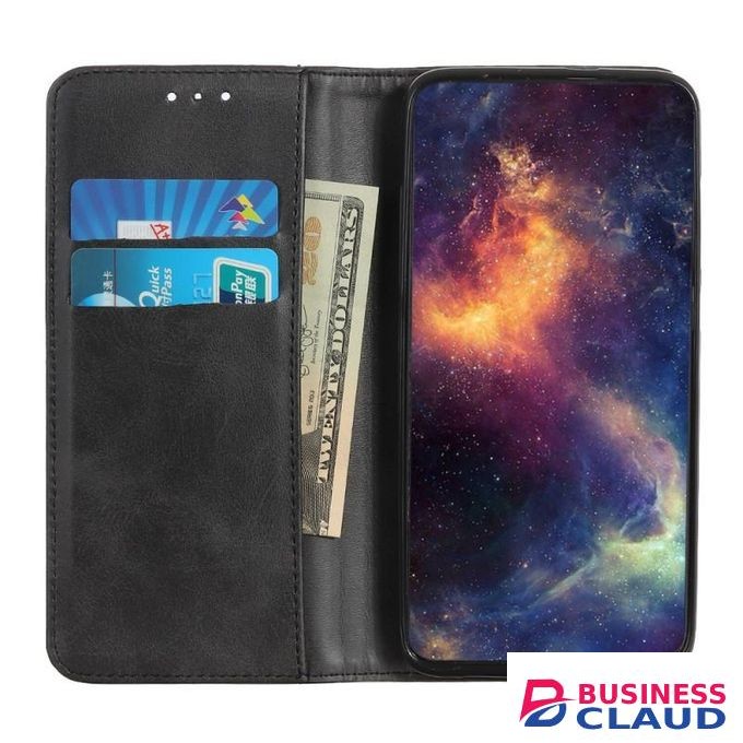 Wallet Black Retro Leather Flip All-Round Protection Cover Case for Infinix Hot 60i
