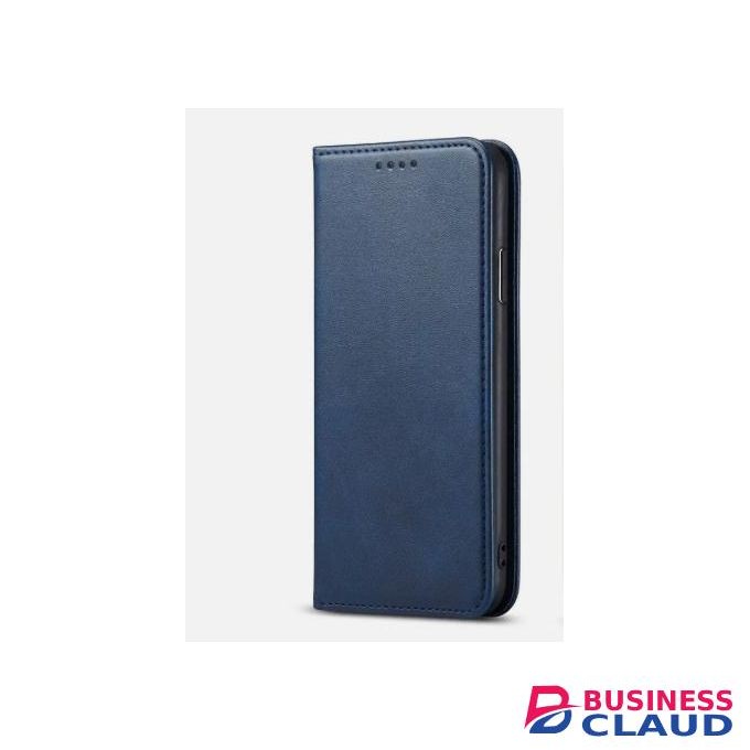 Infinix Hot 40i Luxury Leather Flip Wallet Magnetic Cover Case – Blue, Shockproof, Kickstand, Card Slots, Magnetic Closure