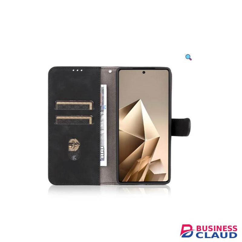 Infinix Hot 50 Pro Plus Retro Leather Flip Wallet Magnetic Cover, Black Äž Shockproof, Kickstand Protection, Card Slots Protection, and Magnetic Closure Protection