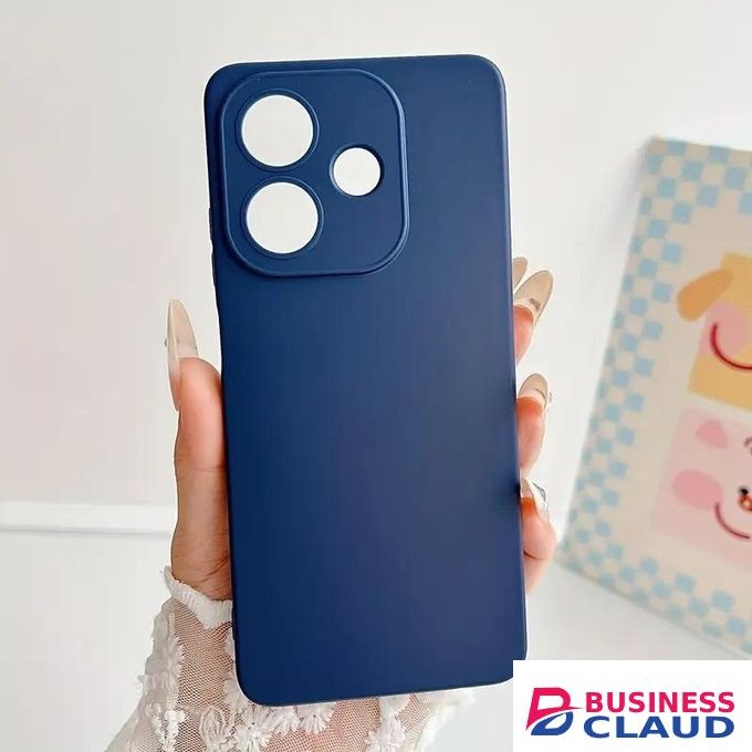Case liquid silicone protective phone cover for the Infinix Hot 30 BLUE
