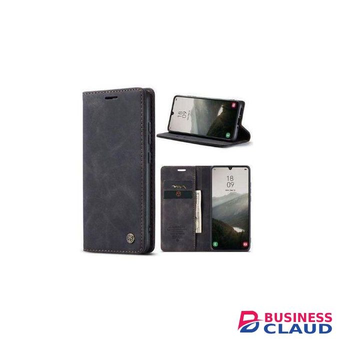 Caseme Infinix Hot 60i Black Retro Flip Wallet Leather Cover Case – All-Round Protection with Card Holder, Card Slots, Magnetic Closure, Foldable Stand