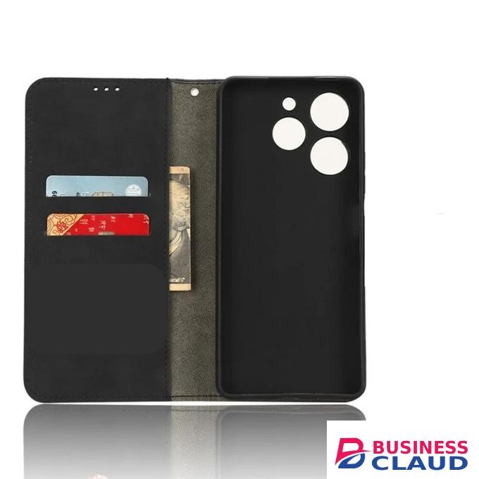 ID/Cards and Cash Wallet, All round Protection Leather Flip Cover Case for Infinix Hot 30i