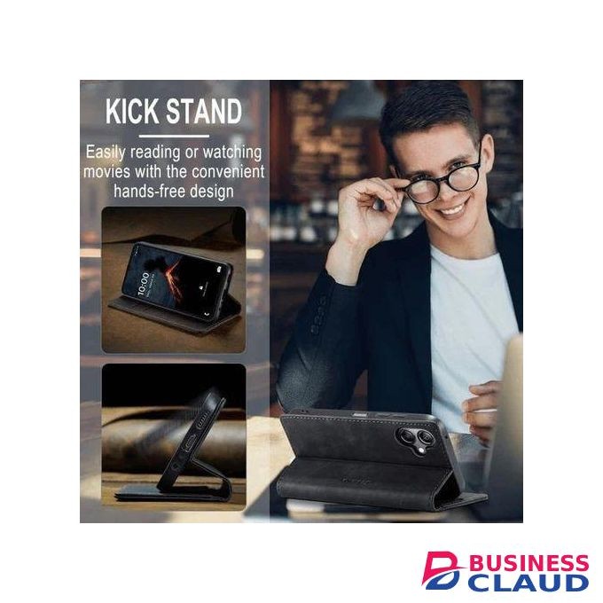 Premium CaseMe Leather Flip Case: Infinix Hot 50 Pro Plus -Retro Leather Flip Magnetic Case, Card Slots & ID Holder, Kickstand, All Round Shockproof