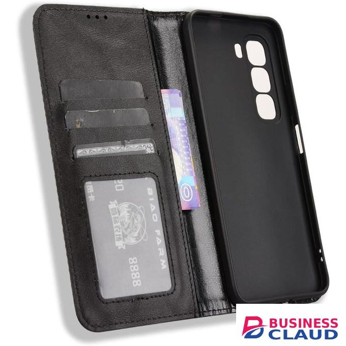 ID/Cards and Cash Wallet, All round Protection Leather Flip Cover Case for Infinix Hot 60i 4G