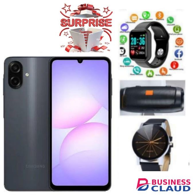 Samsung A07 6.7'' Display, 4GB RAM +64GB ROM 5000MAH Battery, Dual-2 Years Warranty+ LED WATCH, i12