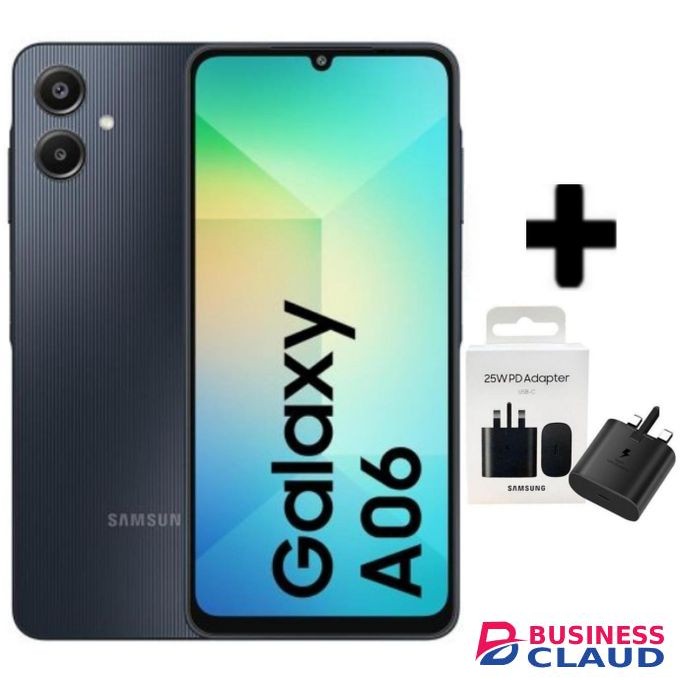 Samsung Galaxy A06, 6.7'' Display, 4GB RAM + 64GB ROM (Dual Sim) 50MP Camera, 5000mAh 2YRS Warranty+Adapter