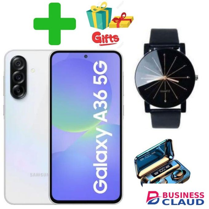 Samsung Galaxy A36 5G, 6.6", 128GB + 6GB RAM (Dual SIM), 50mAh, 5000mAh +GIFTS,WEB WATCH