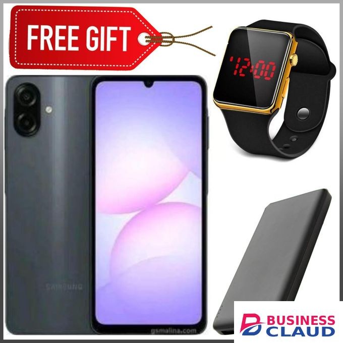 Samsung Galaxy A07, 6.7'' Display, 4GB RAM + 64GB ROM (Dual Sim) 50MP Camera, 5000mAh-Lightblue+Smartwatch+Earpods