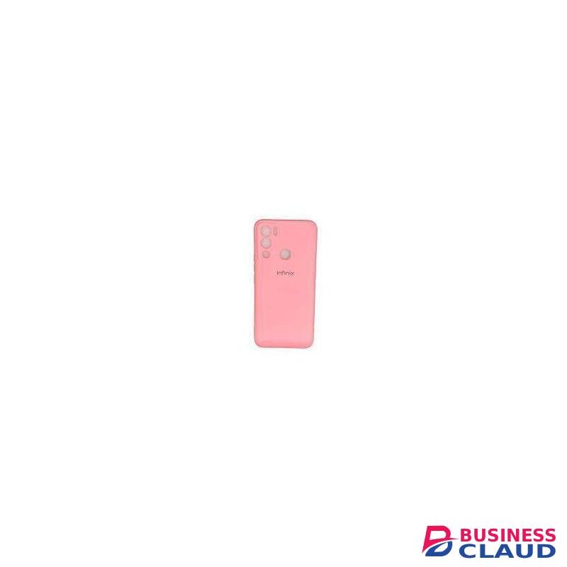 Case Back Cover for INFINIX HOT 12i,Ultra Slim Soft Rubberised , Inner Velvet Fabric Lining,Matte Silicone Flexible Mobile Cover ,Camera Protection -PINK