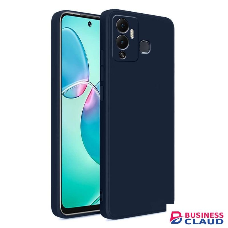Blue Soft Silicone Slim Smooth Phone Case Cover for Infinix Hot 12 Play