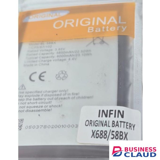 Infinix Hot 10 Play / Hot 11 Play (X688 / X688B / 58BX) Original Replacement Battery High Capacity OEM Spare