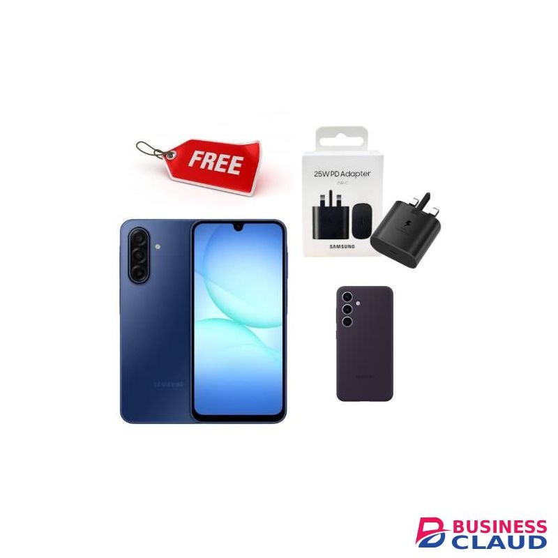 Samsung GALAXY A17, 6.7'' HD+, 8GB RAM + 256GB ROM, DUAL SIM, 50MP, 5000mAh (Blue )+adapter+cover