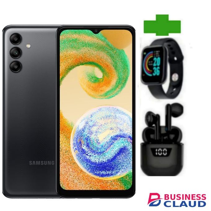 Samsung A04s, 6.5", 128GB + 4GB RAM (Dual SIM), 50MP, 5000mAh Plus Smart Watch, I12
