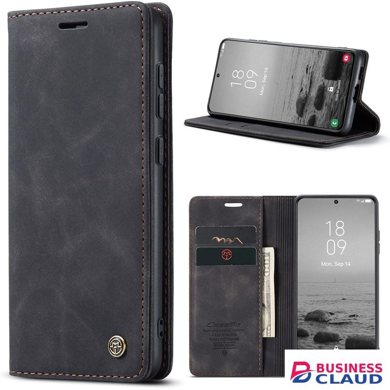 CaseMe Executive Retro Leather Wallet Case for Infinix Hot 40 i – Premium PU Leather, Multi-Card Organizer, Zipper Pocket & Magnetic Lock