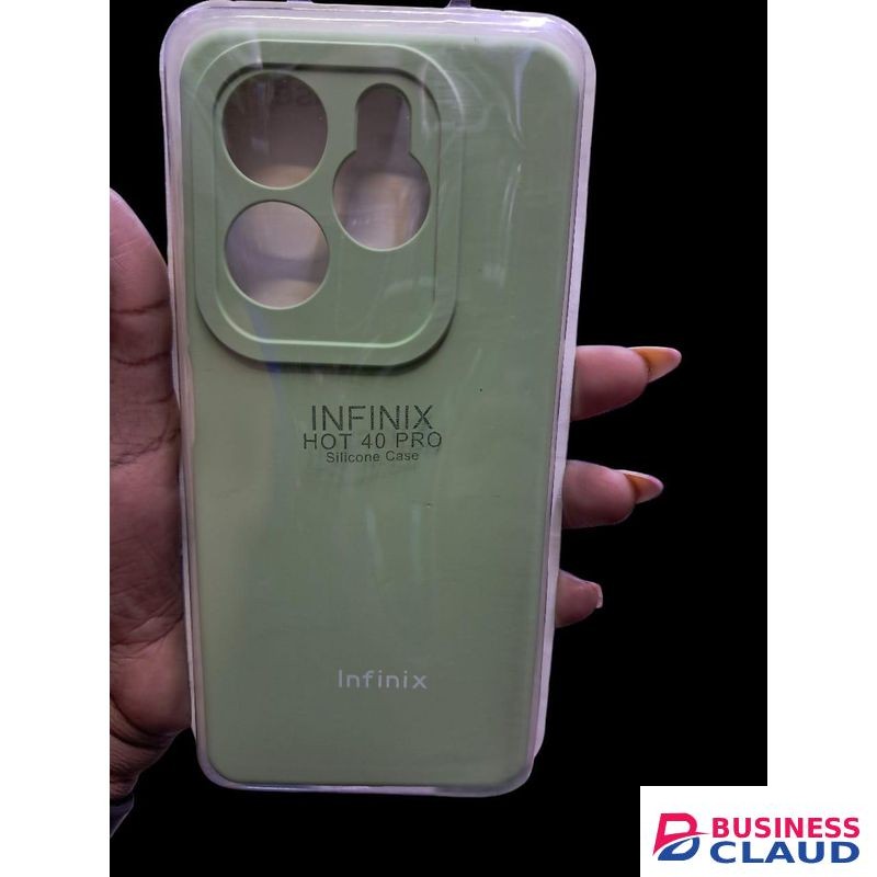 Infinix Black Soft Silicone Phone Cover Case for Hot 40 Pro