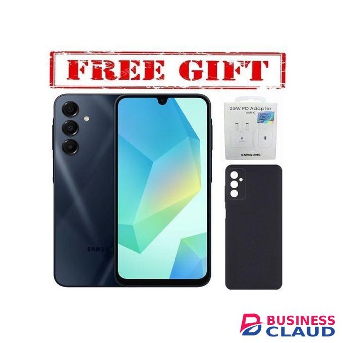 Samsung A16, 6.7'' HD+, 4GB RAM + 128GB ROM, DUAL SIM, 50MP, 5000mAh . COMES WITH FREE GIFTS (C TO C HEADER + SILICONE COVER ) FOR YOU