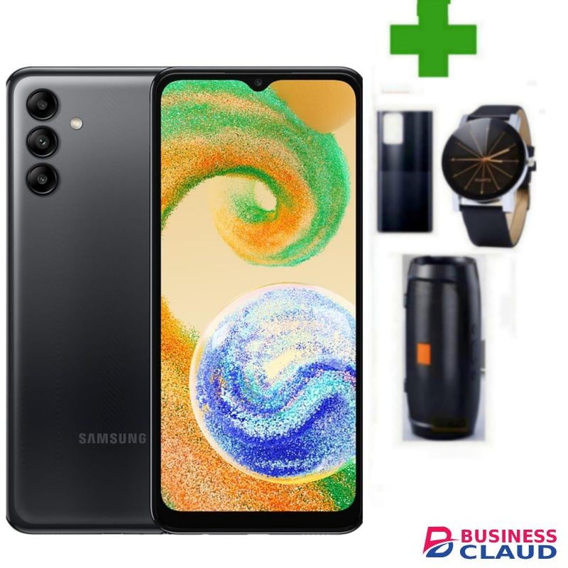 Samsung A04s, 6.5", 128GB + 4GB RAM (Dual SIM), 50MP, 5000mAh Plus ,plus Phone Cover,speaker,watch