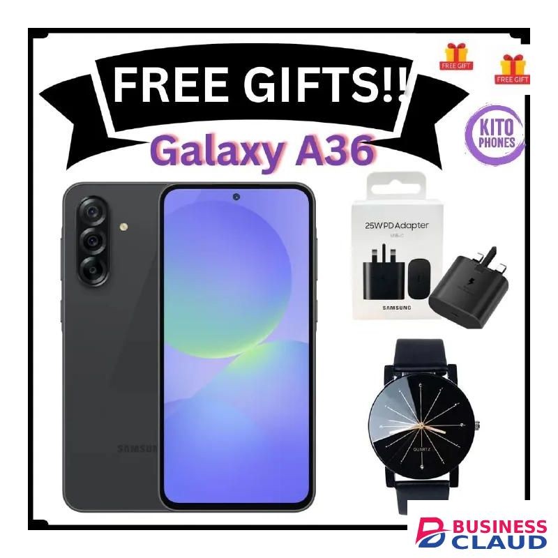 Samsung Galaxy A36 5G, 6.7", 128GB + 6GB RAM (Dual SIM), 50MP, 5000mAh + FREE GIFTS (ADAPTER+ WATCH)
