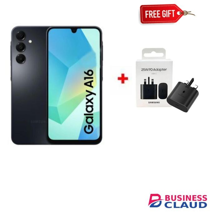 Samsung GALAXY A16, 6.7'' HD+, 6GB RAM + 128GB ROM, DUAL SIM, 50MP, 5000mAh+ Free Gift (Adapter)