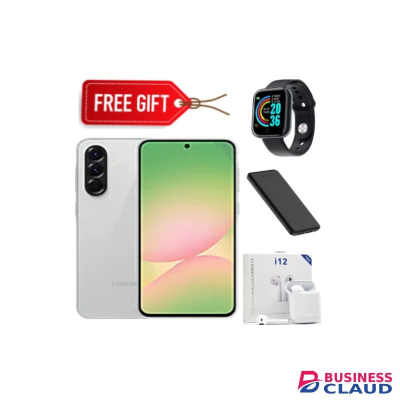 Samsung Galaxy A56 5G, 6.7", 128GB ROM + 8GB RAM (Dual SIM), 5000mAh - Awesome Light gray+Freebies