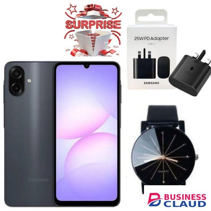 Samsung A07 6.7'' Display, 4GB RAM +64GB ROM 5000MAH Battery, Dual-2 Years Warranty+ QUARTZ WATCH, i12 EARPODS