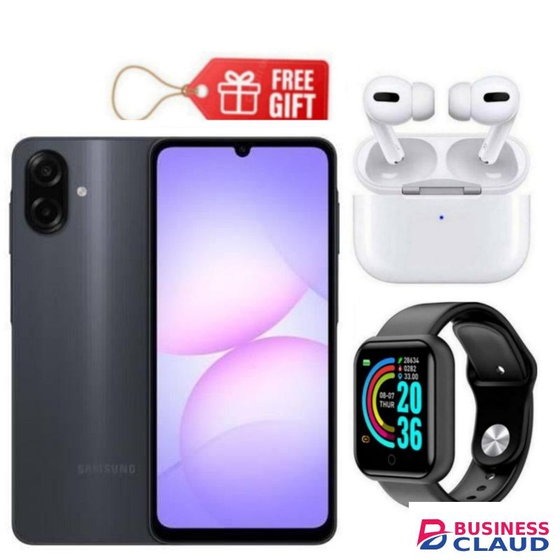 Samsung Galaxy A07, 6.7", 8GB RAM + 256GB RM (Dual SIM), 5000mAh, Black + Airpods & Smart Watch