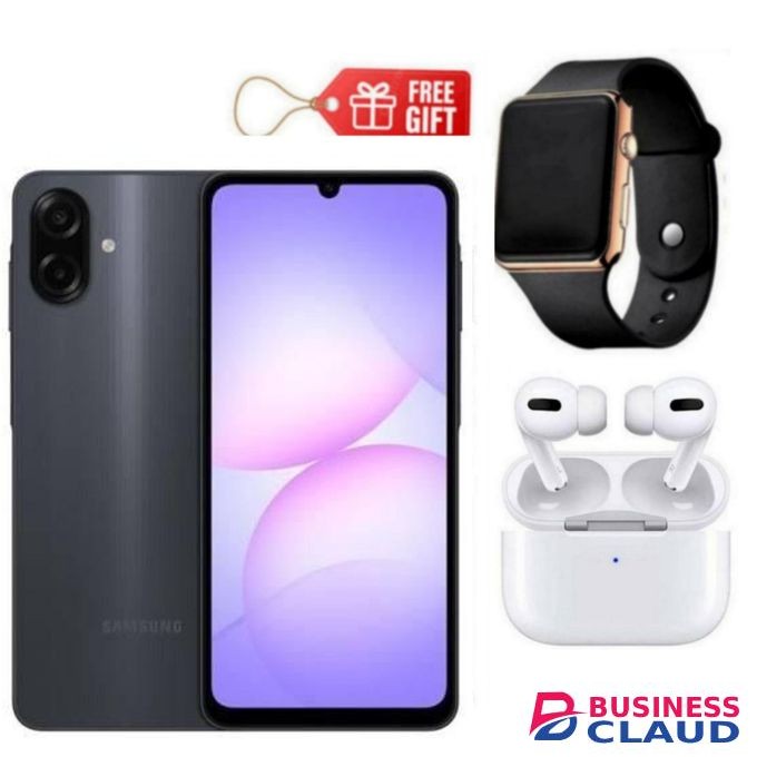 Samsung Galaxy A07, 6.7", 8GB RAM + 256GB RM (Dual SIM), 5000mAh, Black + Led Watch & Airpods