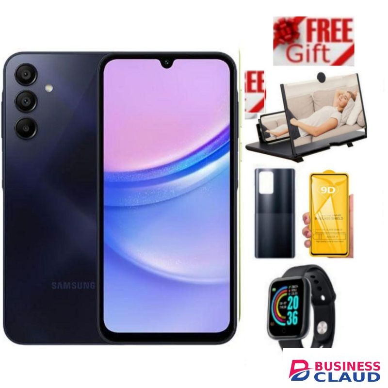 Samsung Galaxy A15, 6.5'' Display, 6GB RAM + 128GB ROM (Dual Sim) 50MP, 5000mAh+MAGNIFIER WATCH