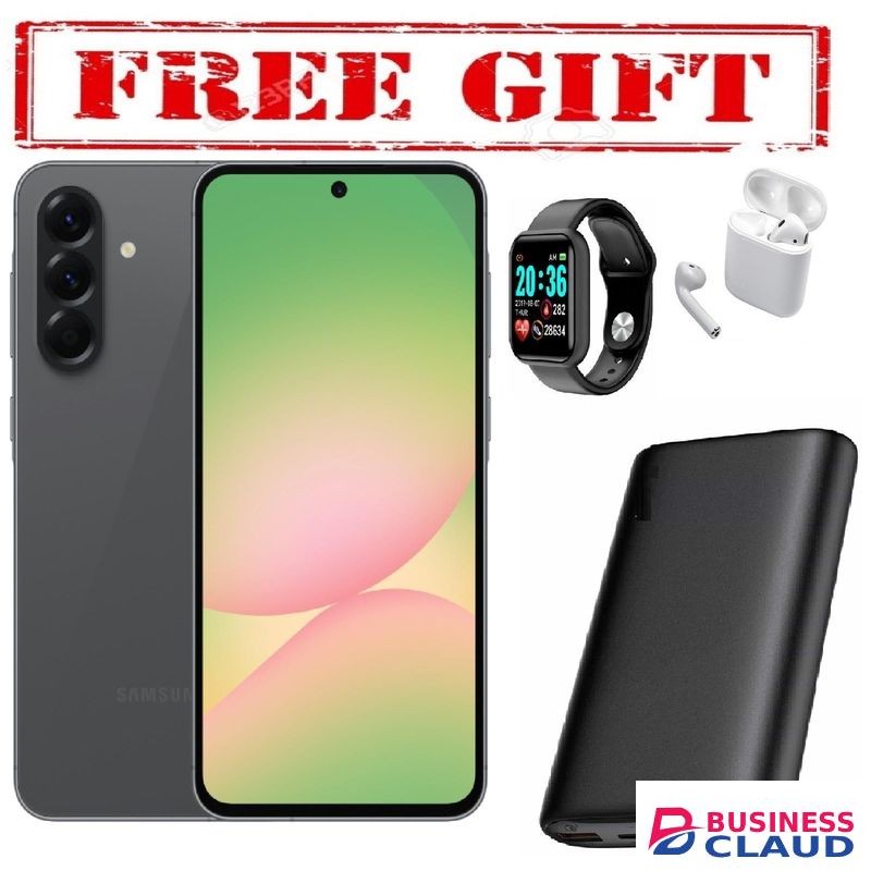 Samsung Galaxy A56 5G 6.6 " RAM 8GB + 256GB ROM (Dual SIM), 5000mAh COMES WITH FREE GIFTS ( AIRPODS + SMART WATCH +POWERBANK ) FOR YOU