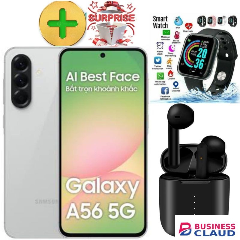 Samsung Galaxy A56 5G, 6.7", 256GB + 8GB RAM (Dual SIM), 5000mAh, Awesome give aways(SMART WATCH,I12 EARPODS)+24 MONTHS WARRANTY