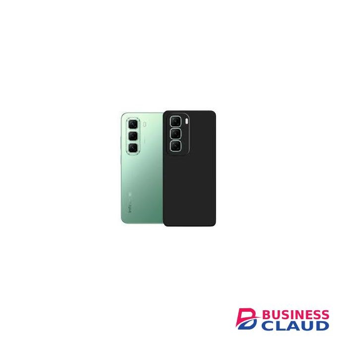case for Infinix Hot 50 Pro 4G solid color liquid silicone dropproof full coverage (black)
