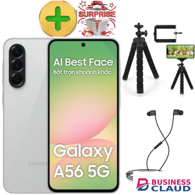 Samsung Galaxy A56 5G, 6.7", 256GB + 8GB RAM (Dual SIM), 5000mAh, Awesome give aways(TRIPOD STAND,EARPHONES)+24 MONTHS WARRANTY.