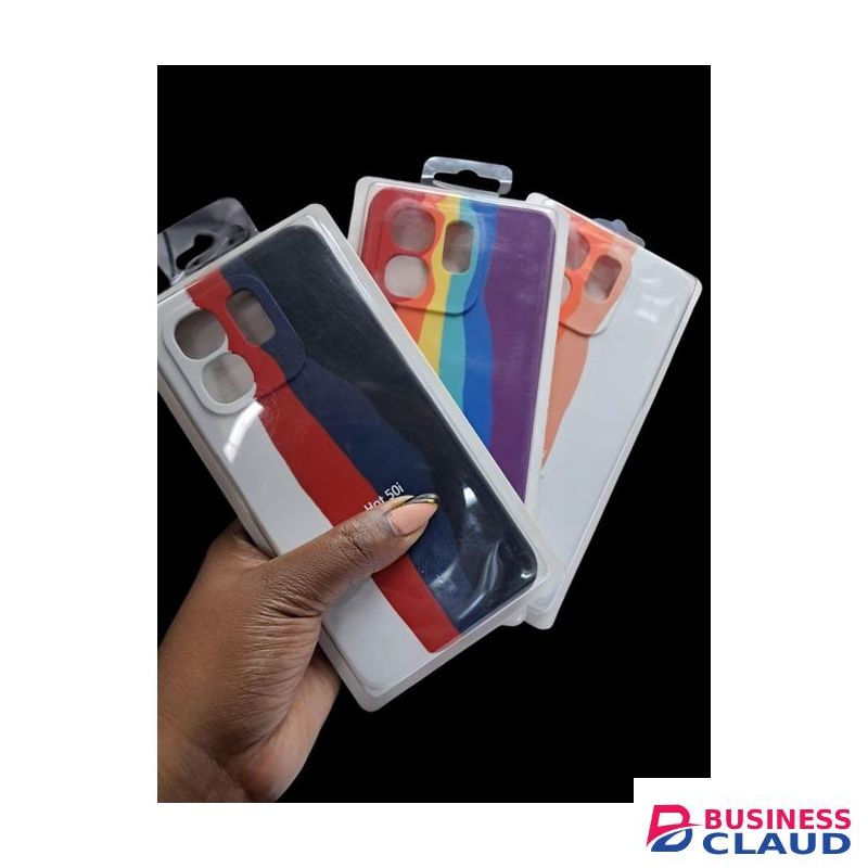 Infinix Hot 50i Rainbow Good Quality Silicone Cover / Case